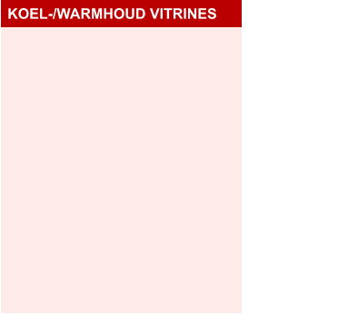 KOEL-/WARMHOUD VITRINES